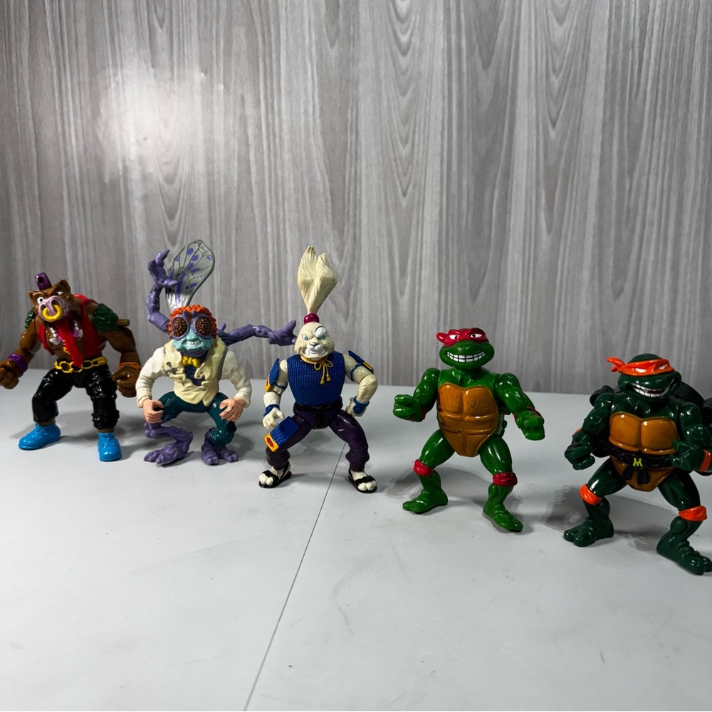 Vintage Teenage Mutant Ninja Turtles TMNT Playmates Action Figures Toy Lot‎ 5